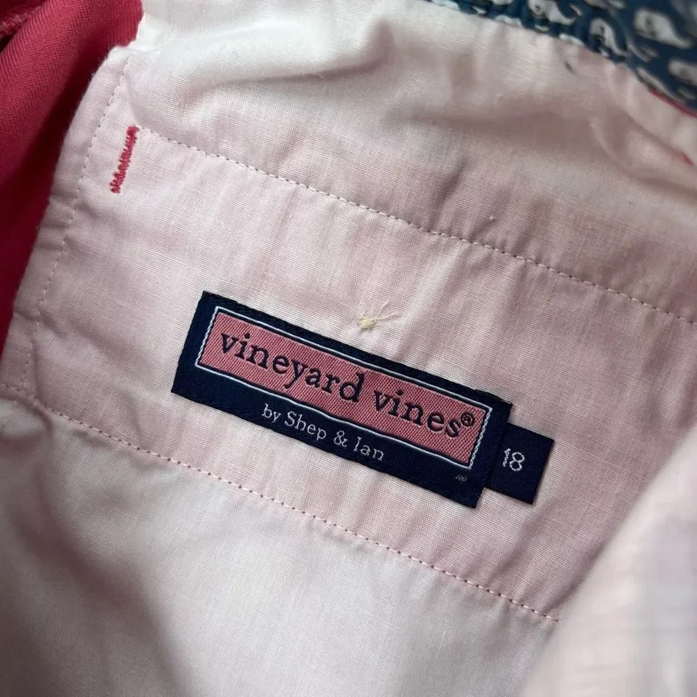 Vineyard Vines Boy’s Nantucket Red Chino Pants Flat Front Preppy Kids size 18